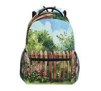 Sevdomey Roses and Trees Laptop Backpack, Waterproof 15L Stylish Lightweight Daypack with Multiple Pockets for Work, School & Travel