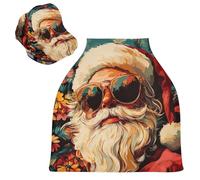 Sevdomey Santa Claus Nursing Car Seat Cover for Babies Newborns, Multi-Purpose Soft Breathable Breastfeeding Cover - Car Seat Covers - Nursing Scarf