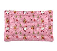 Sevdomey Santa Claus Pet Pads Kennel Bed Crate Mattress, Washable Soft Comfortable Pet Bed Pad with Non-Slip Bottom for Small Medium Large Dogs Cats, 60x90 cm