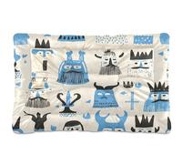 Sevdomey Scandinavian Viking Pet Pads Dog Bed Cat Bed Kennel Bed Crate Mattress, Washable Soft Comfortable Pet Bed Pad with Non-Slip Bottom for Small Medium Large Dogs Cats, 45x60 cm