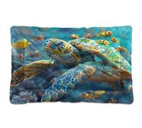 Sevdomey Sea Turtles Dog Bed Cat Bed Kennel Bed Crate Mattress, Washable Soft Comfortable Pet Bed Pad with Non-Slip Bottom for Small Medium Large Dogs Cats, 60x90 cm