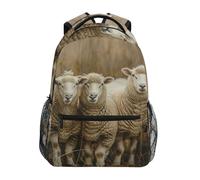 Sevdomey Sheep in The Countryside Laptop Backpack, Waterproof 15L Stylish Lightweight Daypack with Multiple Pockets for Work, School & Travel