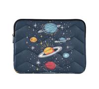 Sevdomey Solar System Laptop Sleeve 13.4 Inch, Slim Protective Computer Case with Soft Padding, Top Zipper Bag for Women & Men, Fits Most 13.3 Inch Laptops