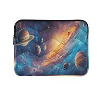 Sevdomey Solar System Laptop Sleeve 15.6 Inch, Slim Protective Computer Case with Soft Padding, Top Zipper Bag for Women & Men, Fits Most 15 Inch Laptops