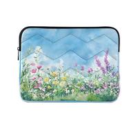 Sevdomey Spring Meadow Laptop Sleeve 15.6 Inch, Slim Protective Computer Case with Soft Padding, Top Zipper Bag for Women & Men, Fits Most 15 Inch Laptops
