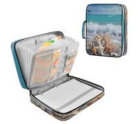 Sevdomey Starfish on The Beach Waterproof Expanding File Folder, Accordion Document Organizer with Zipper & Sticky Labels, Large Capacity A4/Letter Size for Office Home