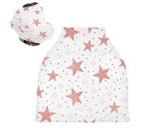 Sevdomey Stars and Dots Nursing Car Seat Cover for Babies Newborns, Multi-Purpose Soft Breathable Breastfeeding Cover Nursing Scarf