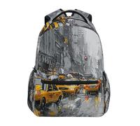 Sevdomey Street Scene Laptop Backpack, Waterproof 15L Stylish Lightweight Daypack with Multiple Pockets for Work, School & Travel