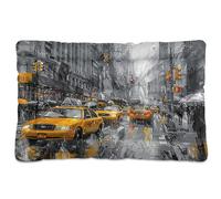 Sevdomey Street Scene Pet Pads Dog Bed Cat Bed Kennel Bed Crate Mattress, Washable Soft Comfortable Pet Bed Pad with Non-Slip Bottom for Small Medium Large Dogs Cats, 45x60 cm