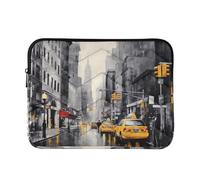 Sevdomey Streets Of Paris Laptop Sleeve 13.4 Inch, Slim Protective Computer Case with Soft Padding, Top Zipper Bag for Women & Men, Fits Most 13.3 Inch Laptops