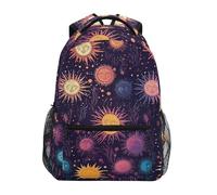 Sevdomey Sun and Moon Laptop Backpack, Waterproof 15L Stylish Lightweight Daypack with Multiple Pockets for Work, School & Travel