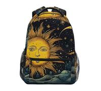 Sevdomey Sun and Moon Laptop Backpack, Waterproof 15L Stylish Lightweight Daypack with Multiple Pockets for Work, School & Travel