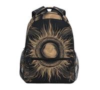 Sevdomey Sun and Moon Laptop Backpack, Waterproof 15L Stylish Lightweight Daypack with Multiple Pockets for Work, School & Travel