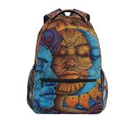 Sevdomey Sun and Moon Laptop Backpack, Waterproof 15L Stylish Lightweight Daypack with Multiple Pockets for Work, School & Travel