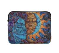 Sevdomey Sun and Moon Laptop Sleeve 13.4 Inch, Slim Protective Computer Case with Soft Padding, Top Zipper Bag for Women & Men, Fits Most 13.3 Inch Laptops