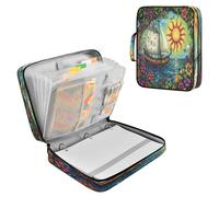 Sevdomey Sun and Ship Waterproof Expanding File Folder, Accordion Document Organizer with Zipper & Sticky Labels, Large Capacity A4/Letter Size for Office Home