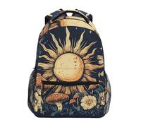 Sevdomey Sun Laptop Backpack, Waterproof 15L Stylish Lightweight Daypack with Multiple Pockets for Work, School & Travel