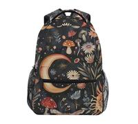 Sevdomey Sun Moon and Stars Laptop Backpack, Waterproof 15L Stylish Lightweight Daypack with Multiple Pockets for Work, School & Travel