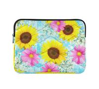 Sevdomey Sunflowers Laptop Sleeve 13.4 Inch, Slim Protective Computer Case with Soft Padding, Top Zipper Bag for Women & Men, Fits Most 13.3 Inch Laptops