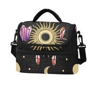 Sevdomey Suns Lunch Bag for Women Men, Insulated Cooler Double Deck 8L, Portable Lunch Box for Work Picnic Beach with Padded Shoulder Strap