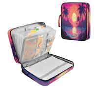 Sevdomey Sunset Beach Waterproof Expanding File Folder, Accordion Document Organizer with Zipper & Sticky Labels, Large Capacity A4/Letter Size for Office Home