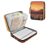 Sevdomey Sunset Sunflower Waterproof Expanding File Folder, Accordion Document Organizer with Zipper & Sticky Labels, Large Capacity A4/Letter Size for Office Home