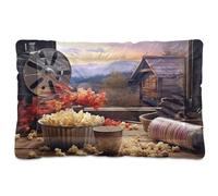 Sevdomey Theater Popcorn Pet Pads Dog Bed Cat Bed Kennel Bed Crate Mattress, Washable Soft Comfortable Pet Bed Pad with Non-Slip Bottom for Small Medium Large Dogs Cats, 45x60 cm