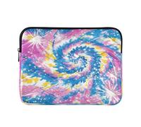 Sevdomey Tie-dye Pattern Laptop Sleeve 13.4 Inch, Slim Protective Computer Case with Soft Padding, Top Zipper Bag for Women & Men, Fits Most 13.3 Inch Laptops