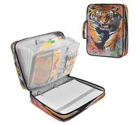 Sevdomey Tiger Waterproof Expanding File Folder, Accordion Document Organizer with Zipper & Sticky Labels, Large Capacity A4/Letter Size for Office Home