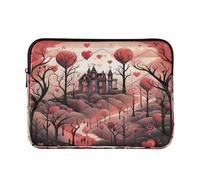 Sevdomey Valentine's Day Pattern Laptop Sleeve 13.4 Inch, Slim Protective Computer Case with Soft Padding, Top Zipper Bag for Women & Men, Fits Most 13.3 Inch Laptops