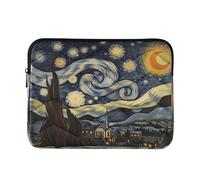 Sevdomey Van Gogh's Starry Sky Laptop Sleeve 13.4 Inch, Slim Protective Computer Case with Soft Padding, Top Zipper Bag for Women & Men, Fits Most 13.3 Inch Laptops