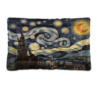 Sevdomey Van Gogh's Starry Sky Pet Pads Dog Bed Cat Bed Kennel Bed Crate Mattress, Washable Soft Comfortable Pet Bed Pad with Non-Slip Bottom for Small Medium Large Dogs Cats, 60x90 cm