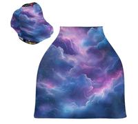 Sevdomey Vibrant Nebulae and Stars Nursing Car Seat Cover for Babies Newborns, Multi-Purpose Soft Breathable Breastfeeding Cover - Car Seat Covers - Nursing Scarf