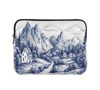 Sevdomey Village in The Mountains Laptop Sleeve 15.6 Inch, Slim Protective Computer Case with Soft Padding, Top Zipper Bag for Women & Men, Fits Most 15 Inch Laptops