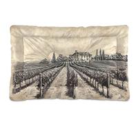 Sevdomey Vintage Vineyard Landscape Pet Pads Dog Bed Cat Bed Kennel Bed Crate Mattress, Washable Soft Comfortable Pet Bed Pad with Non-Slip Bottom for Small Medium Large Dogs Cats, 60x90 cm