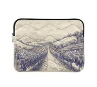 Sevdomey Vintage Vineyards Landscape Laptop Sleeve 13.4 Inch, Slim Protective Computer Case with Soft Padding, Top Zipper Bag for Women & Men, Fits Most 13.3 Inch Laptops