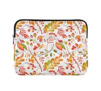 Sevdomey Watercolor Autumn Leaves Laptop Sleeve 13.4 Inch, Slim Protective Computer Case with Soft Padding, Top Zipper Bag for Women & Men, Fits Most 13.3 Inch Laptops