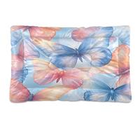 Sevdomey Watercolor Butterflies Pet Pads Dog Bed Cat Bed Kennel Bed Crate Mattress, Washable Soft Comfortable Pet Bed Pad with Non-Slip Bottom for Small Medium Large Dogs Cats, 60x90 cm