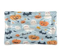 Sevdomey Watercolor Cute Ghosts Dog Bed Cat Bed Kennel Bed Crate Mattress, Washable Soft Comfortable Pet Bed Pad with Non-Slip Bottom for Small Medium Large Dogs Cats, 60x90 cm