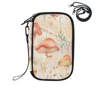 Sevdomey Watercolor Cute Mushrooms Lightweight Water-Resistant Multi-Pocket Passport Holder Organizer