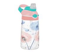 Sevdomey Watercolor Dandelions Kids Water Bottle with Straw for Girls Boys, Stainless Steel Insulated Leakproof Water 480ml for School Nursery Travel Sports
