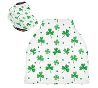 Sevdomey Watercolor Leaf Clovers Nursing Car Seat Cover for Babies Newborns, Multi-Purpose Soft Breathable Breastfeeding Cover Nursing Scarf