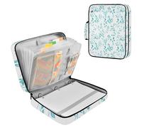 Sevdomey Watercolor Leaves Waterproof Expanding File Folder, Accordion Document Organizer with Zipper & Sticky Labels, Large Capacity A4/Letter Size for Office Home