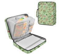 Sevdomey Watercolor Leaves Waterproof Expanding File Folder, Accordion Document Organizer with Zipper & Sticky Labels, Large Capacity A4/Letter Size for Office Home