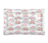 Sevdomey Watercolor Rainbows Pet Pads Kennel Bed Crate Mattress, Washable Soft Comfortable Pet Bed Pad with Non-Slip Bottom for Small Medium Large Dogs Cats, 60x90 cm