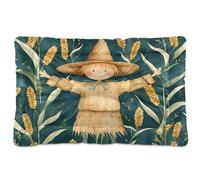 Sevdomey Watercolor Scarecrow Pet Pads Dog Bed Cat Bed Kennel Bed Crate Mattress, Washable Soft Comfortable Pet Bed Pad with Non-Slip Bottom for Small Medium Large Dogs Cats, 45x60 cm