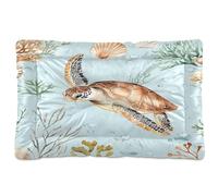 Sevdomey Watercolor Sea Turtle Pet Pads Dog Bed Cat Bed Kennel Bed Crate Mattress, Washable Soft Comfortable Pet Bed Pad with Non-Slip Bottom for Small Medium Large Dogs Cats, 45x60 cm