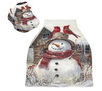 Sevdomey Watercolor Snowman Nursing Car Seat Cover for Babies Newborns, Multi-Purpose Soft Breathable Breastfeeding Cover - Car Seat Covers - Nursing Scarf