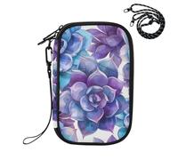 Sevdomey Watercolor Succulents Lightweight Water-Resistant Multi-Pocket Passport Holder Organizer