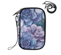 Sevdomey Watercolor Succulents Lightweight Water-Resistant Multi-Pocket Passport Holder Organizer
